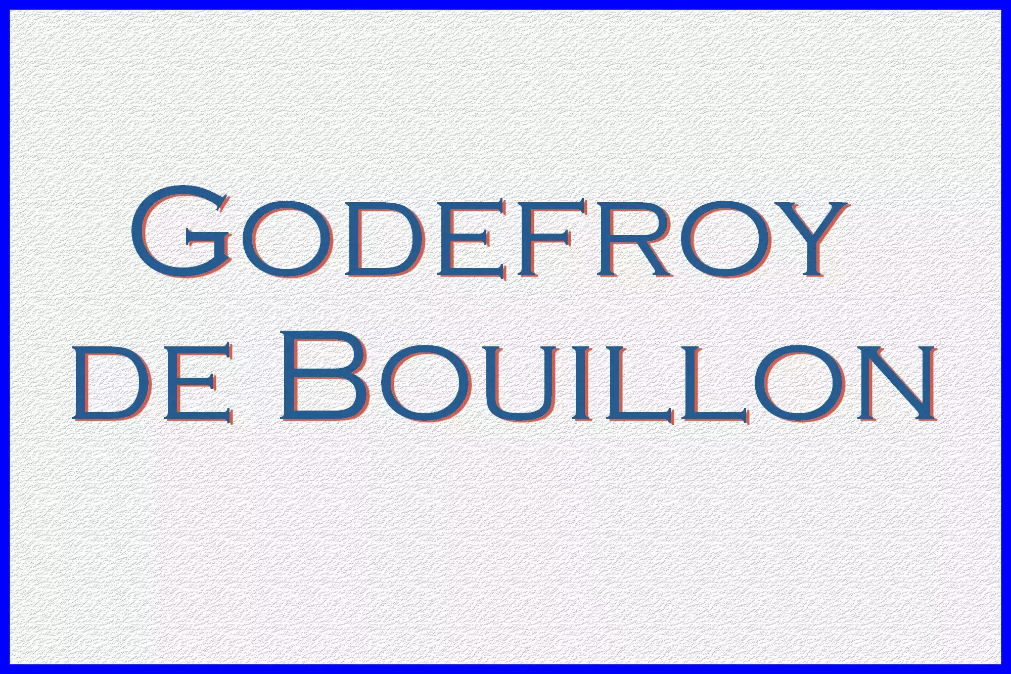 Godefroy de Bouillon, fut le chef de la première croisade