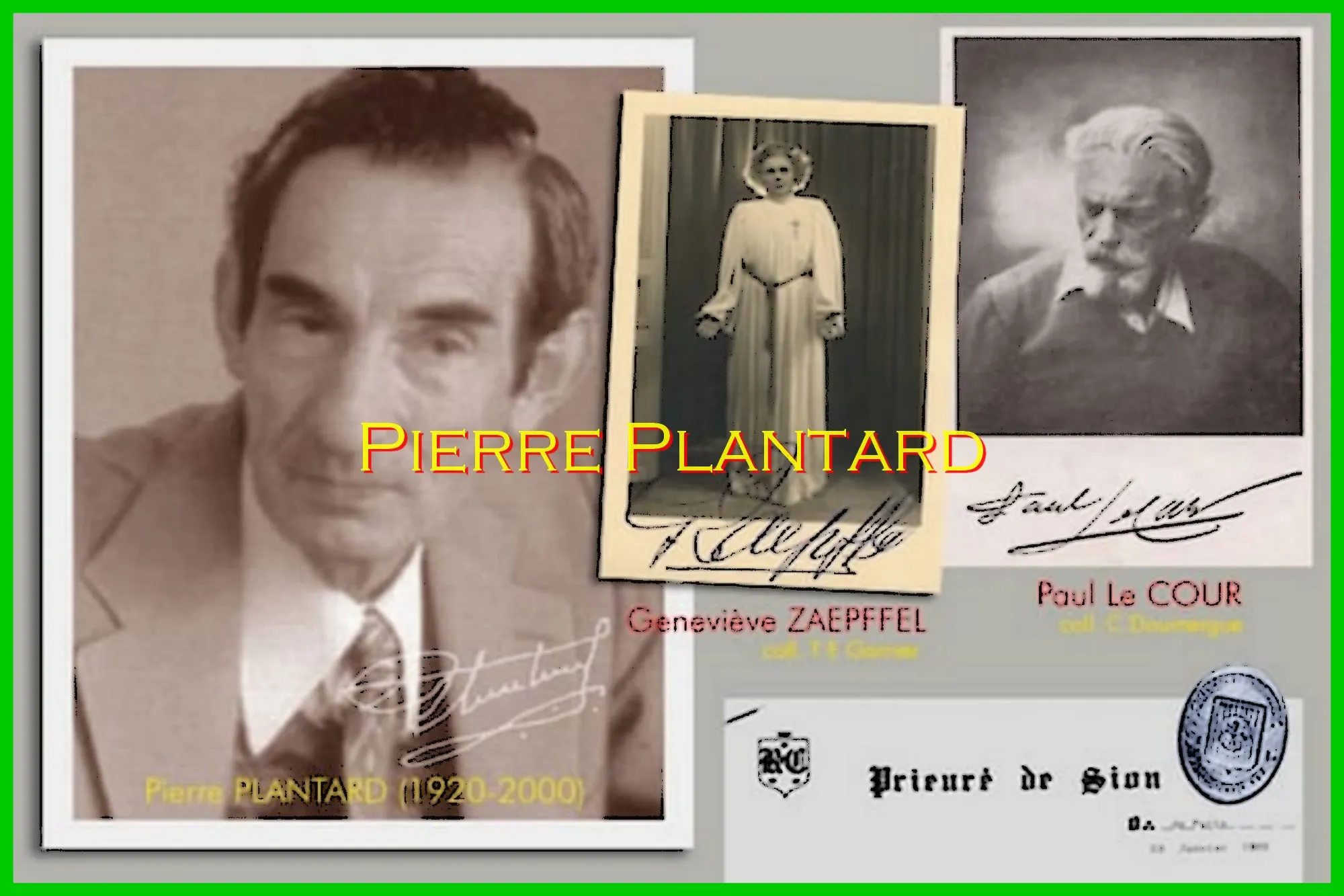 pierre plantard un infatigable falsificateur de l'histoire qui sévit à partir des années 1950 sur le terreau du néo-Templarisme et de ses  dérives ésotériques délirantes