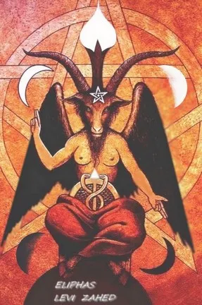 image du baphomet apparue en 1854 dans le livre d'Éliphas Lévi - Dogme et rituel de la haute magie